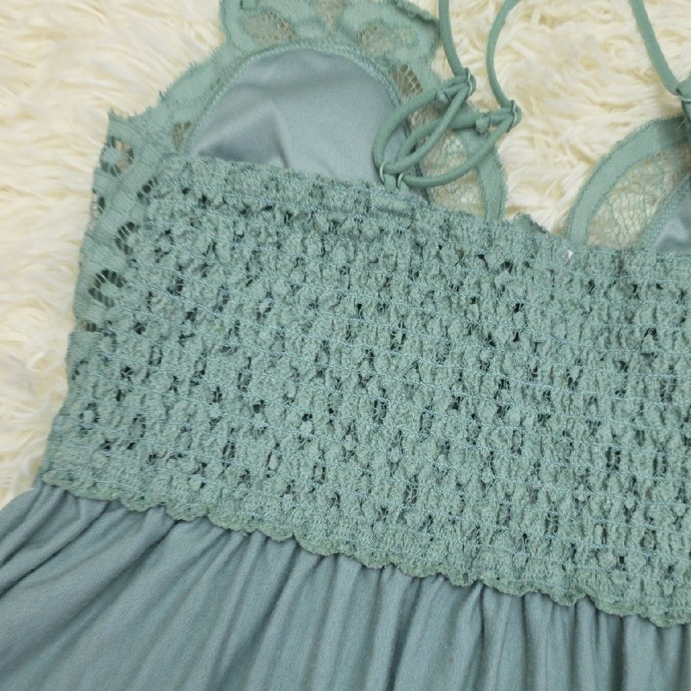 Zenana Outfitters Blue Green Tiered Sundress - Picture 6 of 6